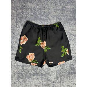Nanushka Dylla Silk Floral Relaxed Fit Shorts With Drawstrings